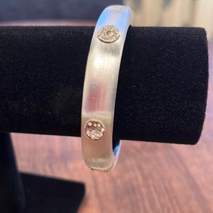 Alexis Bittar Lucite & Crystal Hinged Cuff